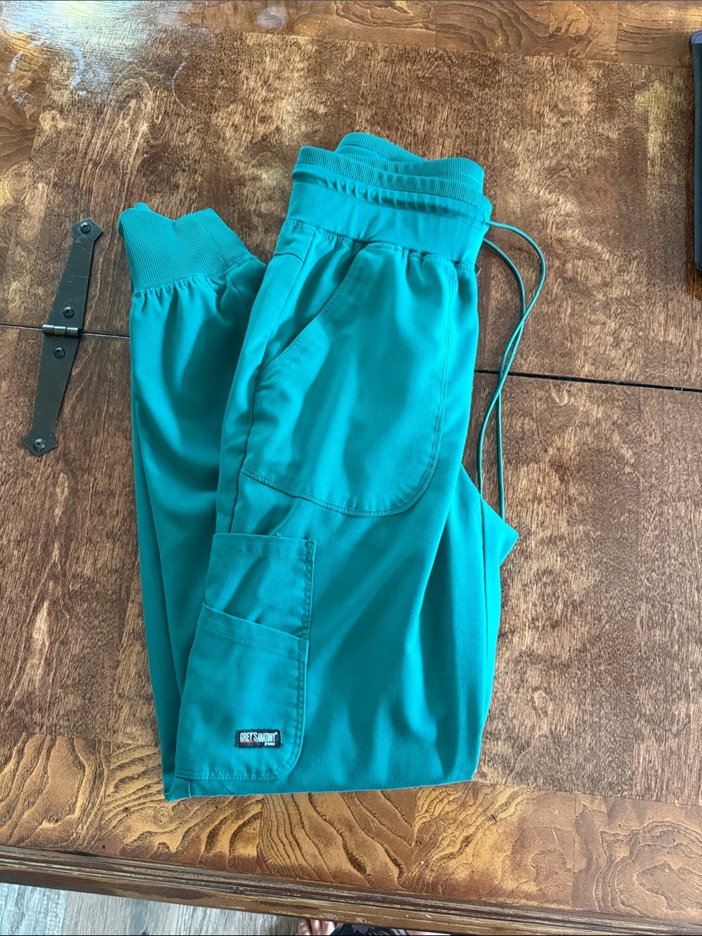 Grey's Anatomy Teal Utility Scrub Pants with Patch Pocket